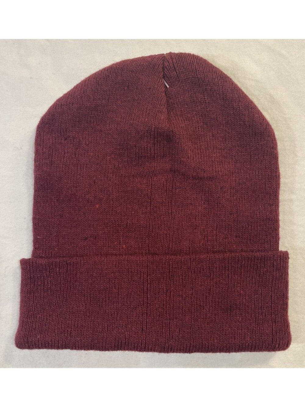 Unisex Maroon One Size Warm Winter Beanie Cap Hat